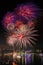 Colorful fireworks on Pattaya city