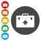 Colorful First Aid Kit Icons