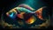 Colorful Fish In A Realistic Still Life With Dramatic Lighting