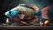 Colorful Fish In A Realistic Still Life With Dramatic Lighting