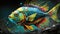 Colorful Fish In A Realistic Still Life With Dramatic Lighting