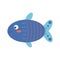 Colorful fish, sea animal. An inhabitant of the sea world, a cute underwater creature