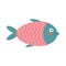 Colorful fish, sea animal. An inhabitant of the sea world, a cute underwater creature