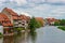 Colorful Fishermen houses and Regnitz River Little Venice Bamberg