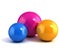 Colorful fitness balls isolated