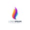 Colorful flame logo design vector illustration