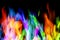 Colorful flames