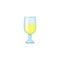 Colorful flat champagne icon.