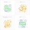 Colorful flat design icon passive income / Fast Service / Functions & Benefits / Cash payment