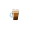 Colorful flat latte icon.
