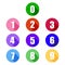 Colorful Flat Numbers Icon