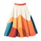 Colorful Flat Skirt: Fluid Color Combinations And Expressionism Illustration