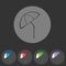 Colorful flat umbrella icon set