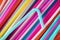 Colorful flexible drinking straws for background use