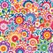 Colorful floral pattern. Seamless background.