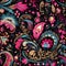 Colorful floral seamless pattern with stunning array of vibrant and captivating colors