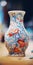 Colorful Floral Vase With Intricate Patterns - Hand-painted Details