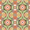 Colorful flower bunch outline ornamental pattern design