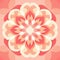 A colorful flower design on a pink background, peach fuzz, trendy color of the year 2024.