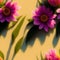Colorful flower pattern, seamless, tileable, fantasy daisy painting