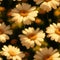 Colorful flower pattern, seamless, tileable, fantasy daisy painting