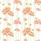 Colorful Flower Seamless Pattern Background