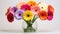 Colorful Flowers In A Crisp And Clean Vase: A Grandparentcore Masterpiece