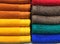 Colorful Fluffy Folded Towels Texture