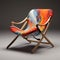Colorful Fluid Formation Folding Chair With Dynamic Colors