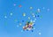 Colorful flying balloons