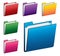 Colorful folder icons set