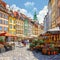 Colorful Food Market in Warsaw, Poland