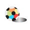 Colorful football sport icon