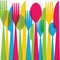 Colorful fork background