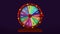 Colorful fortune or casino wheel spinning to stop jackpot position