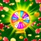 Colorful fortune wheel wins the jackpot.