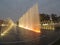 Colorful fountain lights in Chile