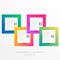 Colorful four squares infographic template