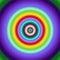Colorful fractal circles target image.