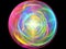 Colorful fractal plasma sphere, strings of chaotic plasma energy. .smoke, energy ball discharge, scientific plasma study. digital