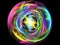 Colorful fractal plasma sphere, strings of chaotic plasma energy. .smoke, energy ball discharge, scientific plasma study. digital