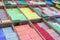 Colorful and fragrant herbal soap market in France.