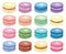 Colorful french macarons, vector