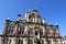 Colorful frontage of ancient Dutch city hall of Delft