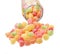 Colorful fruit jelly candies