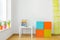 Colorful furniture in children room