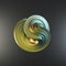 Colorful futuristic curvy torus textured object on dark background 3D rendering illustration