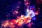 Colorful galaxy in outer space. Elements of this image furnished by NASA