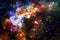 Colorful galaxy in outer space. Elements of this image furnished by NASA