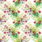 Colorful garden flowers Seamless pattern